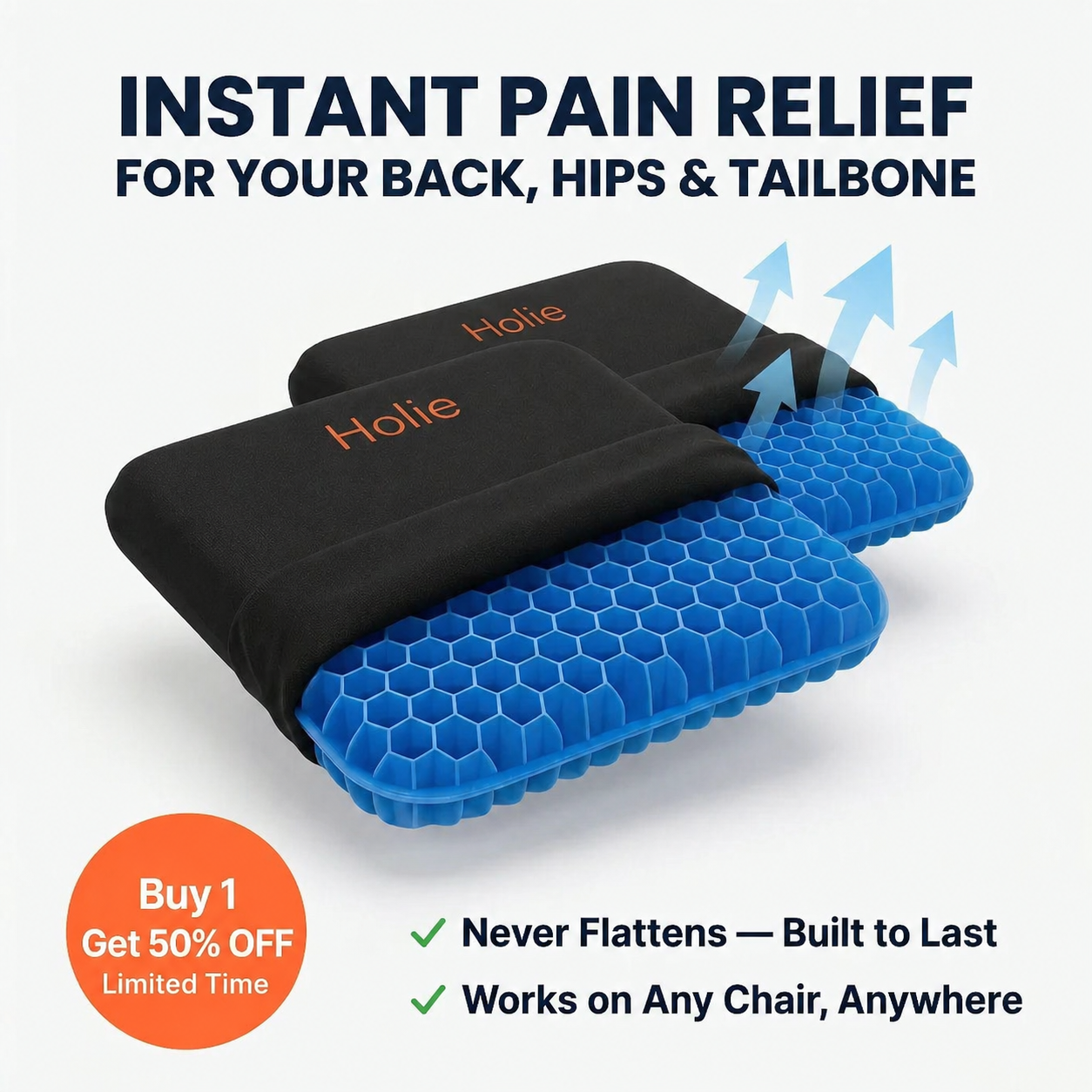 Holie 100% Gel Seat Cushion